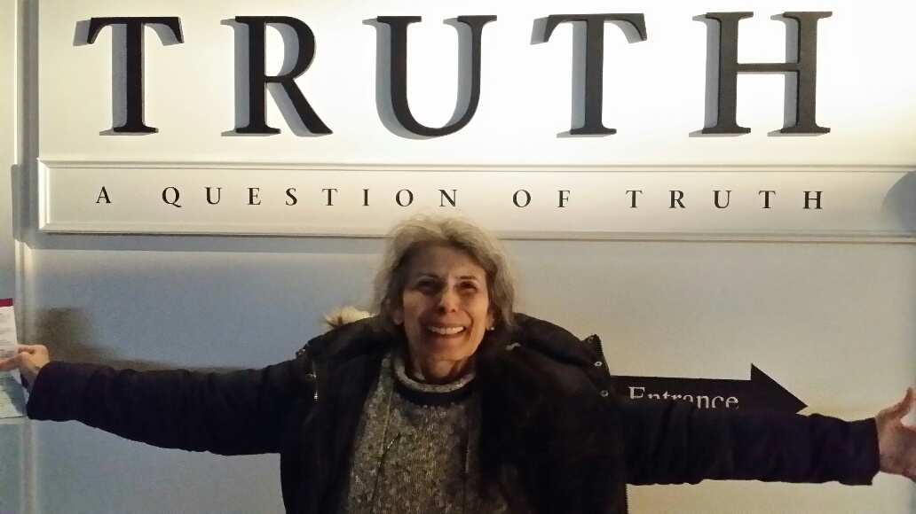 At the entrance to an exhibit at the Ontario Science Center. The exhibit was called A Question of Truth