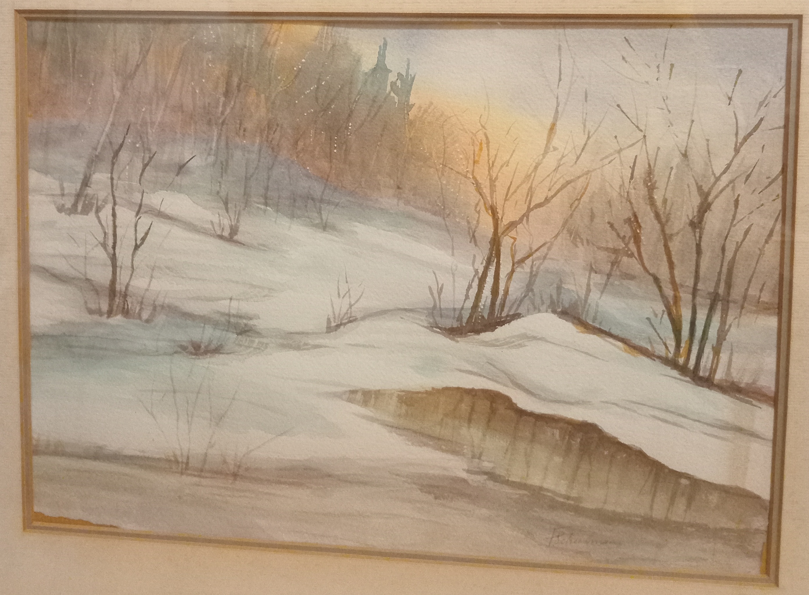 Another trees in winter forest scene Another trees in winter forest scene